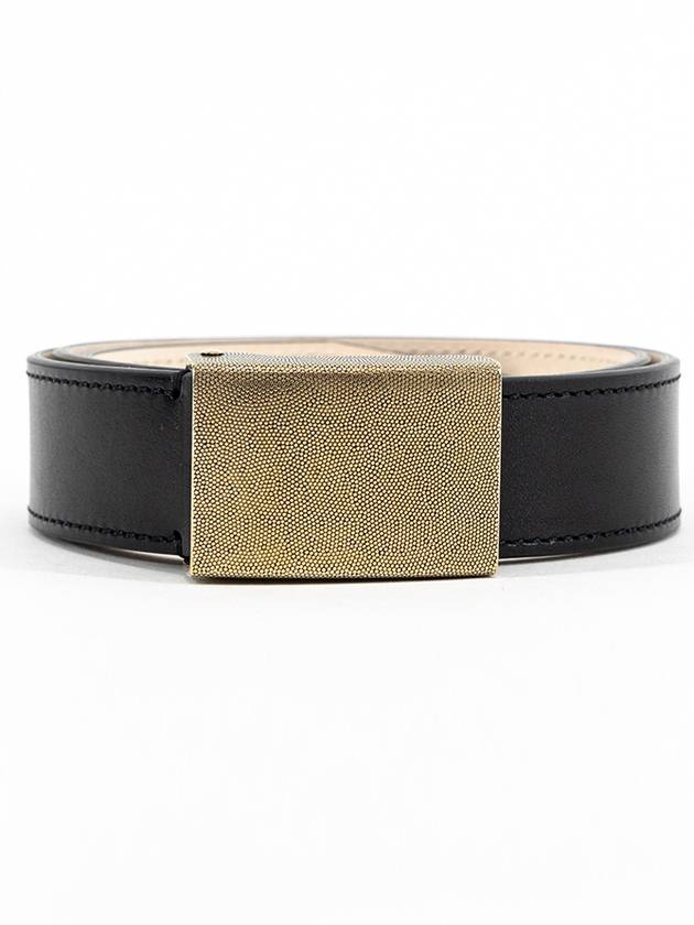 Clip Closer Leather Belt Black - LEMAIRE - BALAAN 2