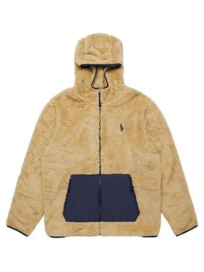 Pile fleece full zip hoodie beige - POLO RALPH LAUREN - BALAAN 2