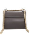 Women s Fendi 8BT286 Dark Gray Calfskin KAN I Khan Ai F Gold Chain Small Shoulder Bag gt Gangbuk used luxury goods - FENDI - BALAAN 5