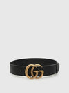 GG Marmont Buckle Leather Belt Black - GUCCI - BALAAN 5