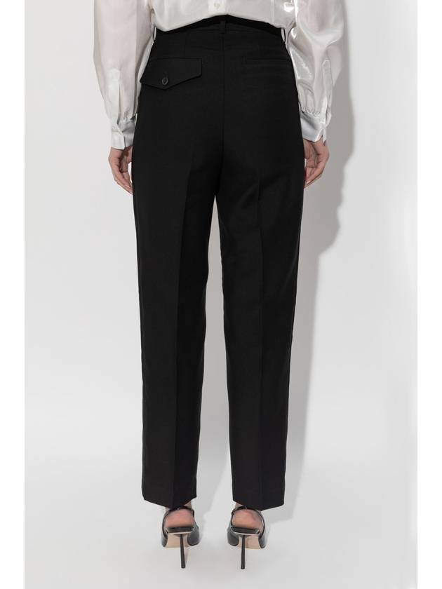 Comme Des Garçons Noir Kei Ninomiya Wool Trousers With Crease, Women's, Black - COMME DES GARCONS - BALAAN 4