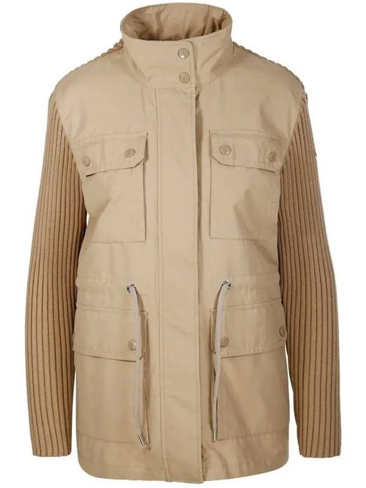 Patch Pocket Cotton Cardigan Light Beige - MONCLER - BALAAN 2