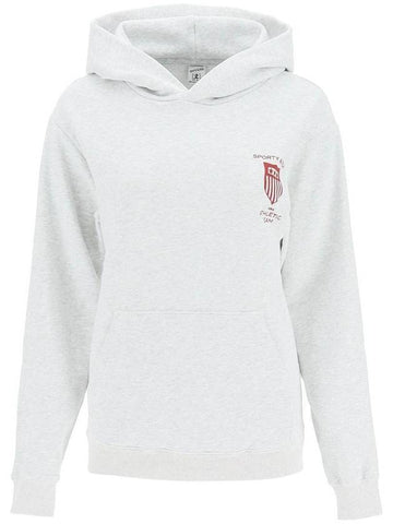 Athletic Team Hooded Top Gray - SPORTY & RICH - BALAAN.