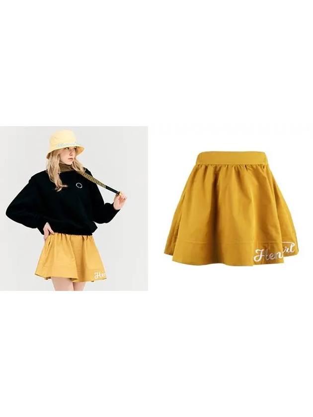 Golf Memory Pleated Skirt Yellow - HENRY STUART - BALAAN 2