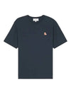 Chillax Fox Patch Regular Short Sleeve T-Shirt Navy - MAISON KITSUNE - BALAAN 2