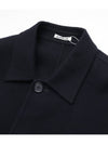 VELOUR BRUSHED WOOL MELTON HAND SEWN BLOUSON DARK NAVY (A22AB02WV) - AURALEE - BALAAN 3