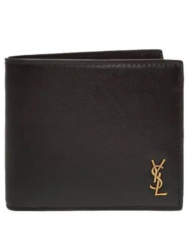 Tiny Monogram Half Wallet Black Gold - SAINT LAURENT - BALAAN 2