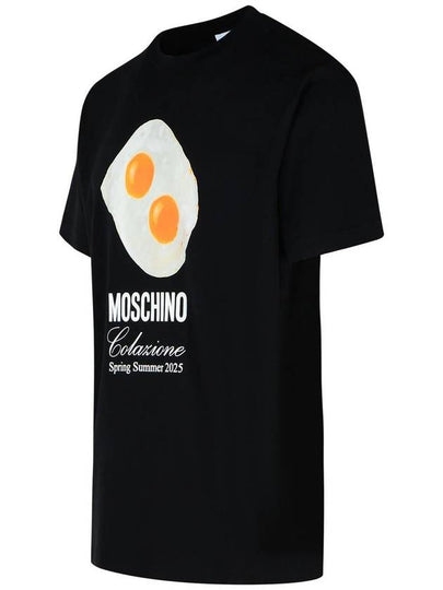 Moschino Black Cotton T-Shirt - MOSCHINO - BALAAN 2