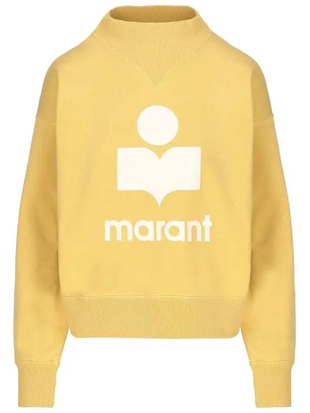 MOBY Velvet Logo Sweatshirt Sunlight SW0003FA A1M07E SUEC - ISABEL MARANT - BALAAN 2