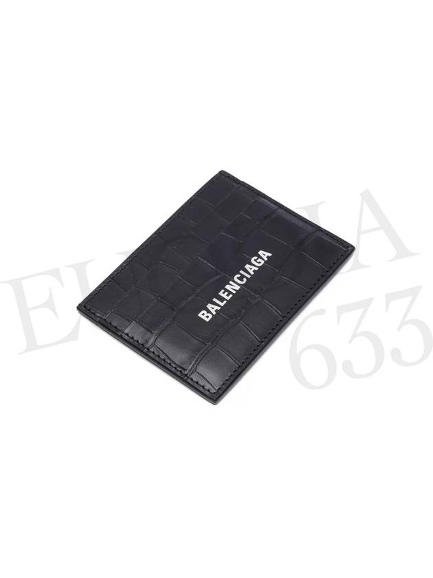 Crocodile Logo Card Wallet Black - BALENCIAGA - BALAAN 7