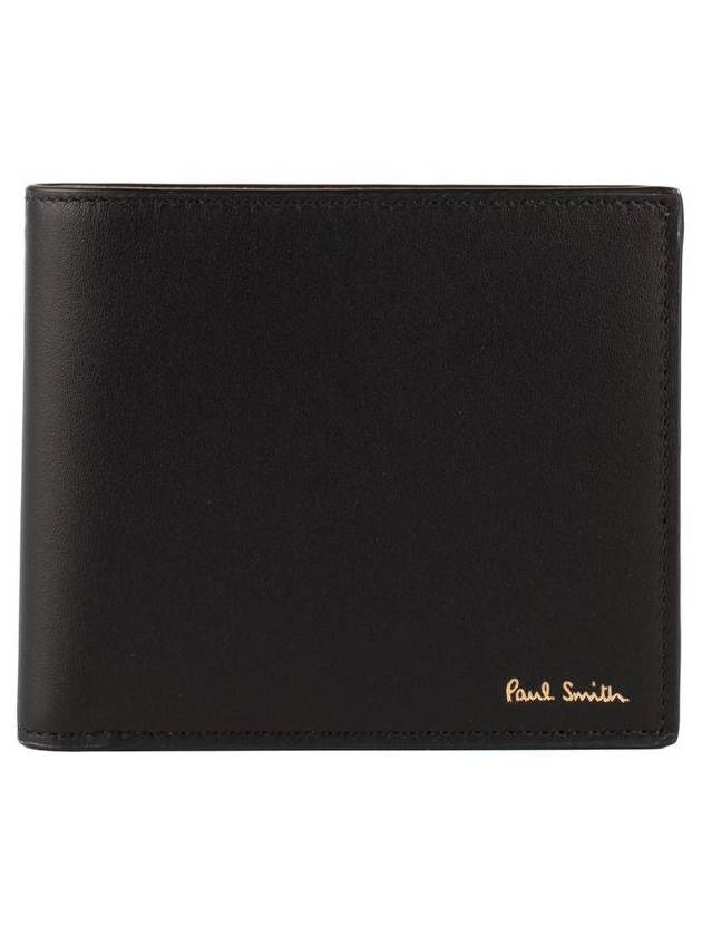 Paul Smith Black Leather Wallet With Signature Stripe Pattern - PAUL SMITH - BALAAN 1