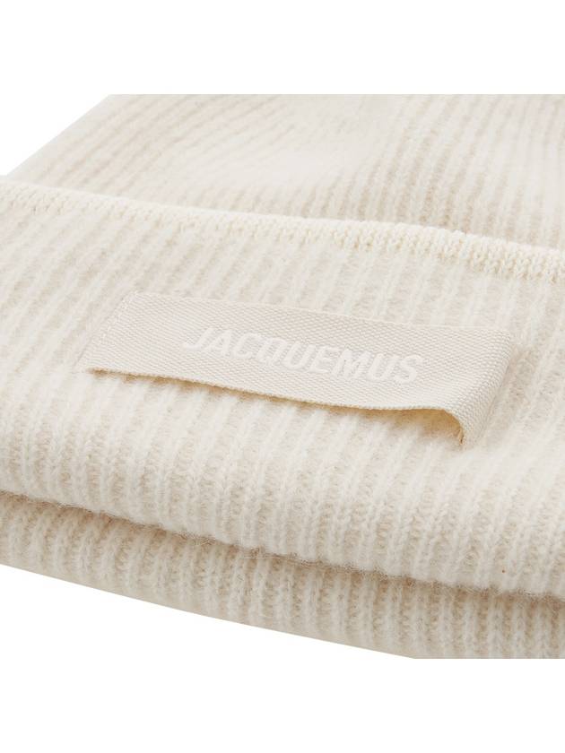 The Gros Grain Beanie Off White - JACQUEMUS - BALAAN 7