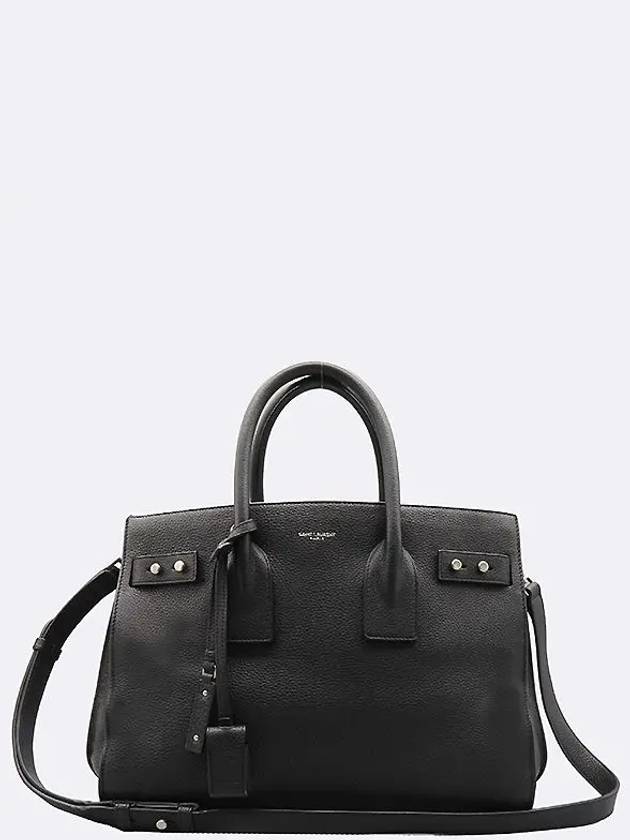 464960 Black Leather Sac de Jour Small Tote Bag Shoulder Strap - SAINT LAURENT - BALAAN 2