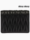 Matelasse Leather Half Wallet Black - MIU MIU - BALAAN 5