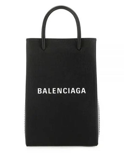 Logo Print Phone Holder Small Cross Bag Black - BALENCIAGA - BALAAN 2