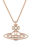 Thin Lines Flat ORB Necklace Pink Gold - VIVIENNE WESTWOOD - BALAAN 3