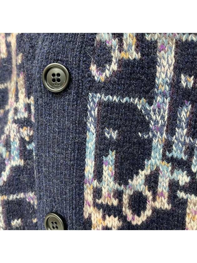 Oblique Wool Jacquard Cardigan Blue - DIOR - BALAAN 5