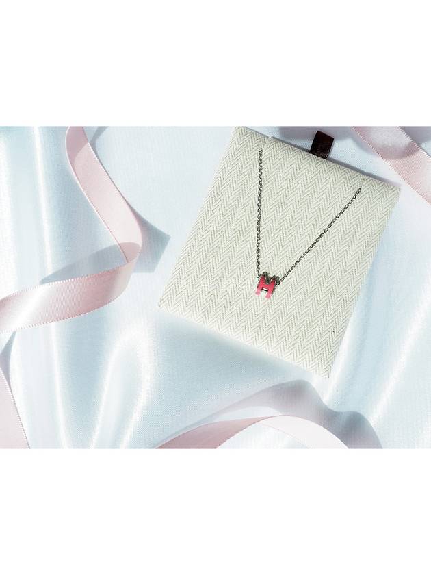 Mini Pop H Pendant Necklace Rose Tropic - HERMES - BALAAN 5