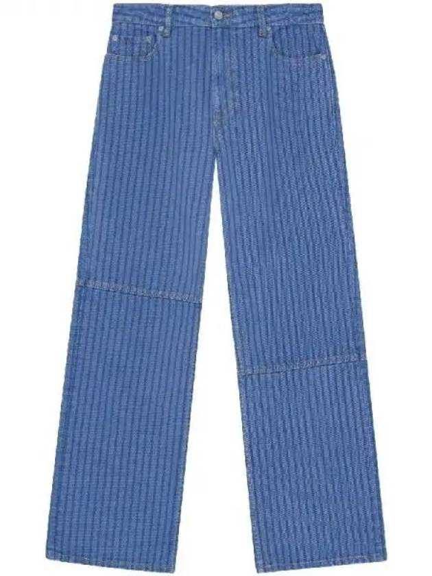 IZEY Striped Cotton Denim Pants 271296 - GANNI - BALAAN 1