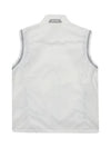 logo embossed vest 1013GZVPWHITE - BLACK&WHITE - BALAAN 2