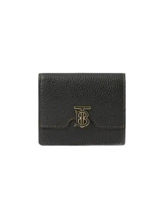 TB Grainy Leather Half Wallet Black - BURBERRY - BALAAN 3