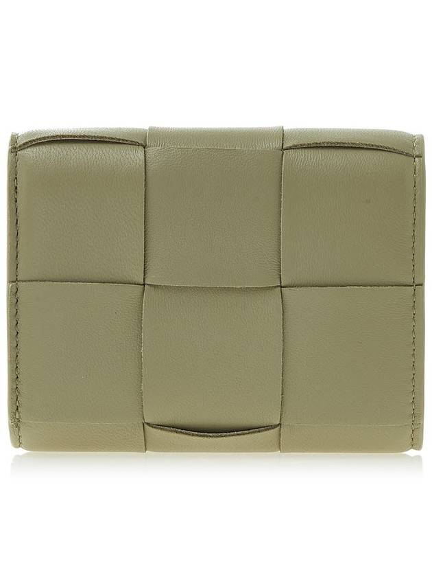 Intrecciato Tri-Fold Zip Half Wallet Khaki Green - BOTTEGA VENETA - BALAAN 4