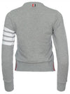 Engineered 4 Bar Stripe Loopback Jersey Knit Crewneck Sweatshirt Light Grey - THOM BROWNE - BALAAN 7