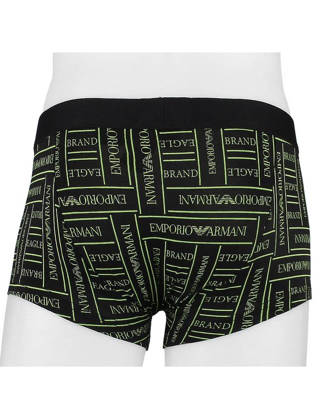 Men's Eagle Brand Logo Band Briefs Black Green - EMPORIO ARMANI - 5