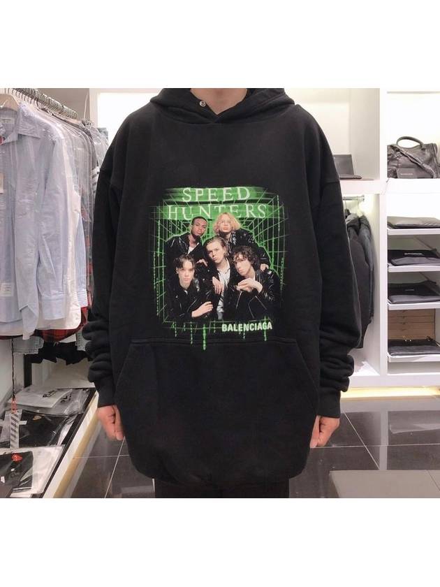 Speed ​​Hunter Print Hoodie Black - BALENCIAGA - BALAAN 2