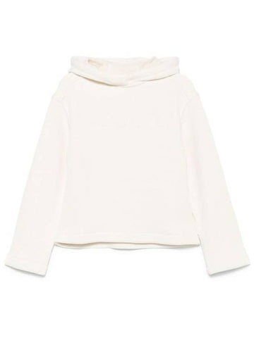 Embroidered Logo Hoodie White - MAX MARA - BALAAN 1