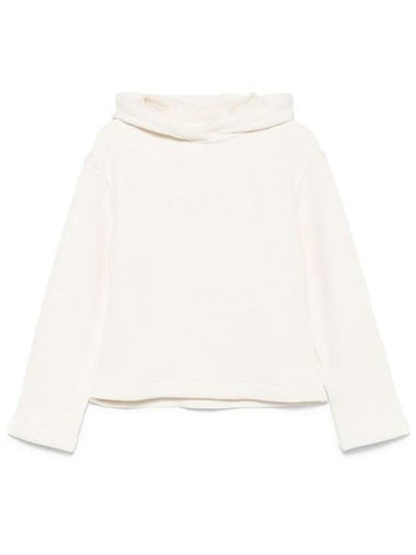 Embroidered Logo Hoodie White - MAX MARA - BALAAN 1