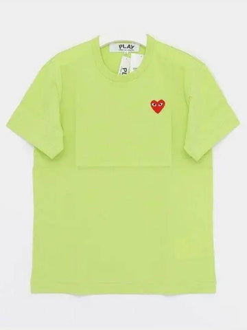 Red heart patch logo short sleeve men s t shirt P1T2722 GREEN 1043547 - COMME DES GARCONS - BALAAN 1