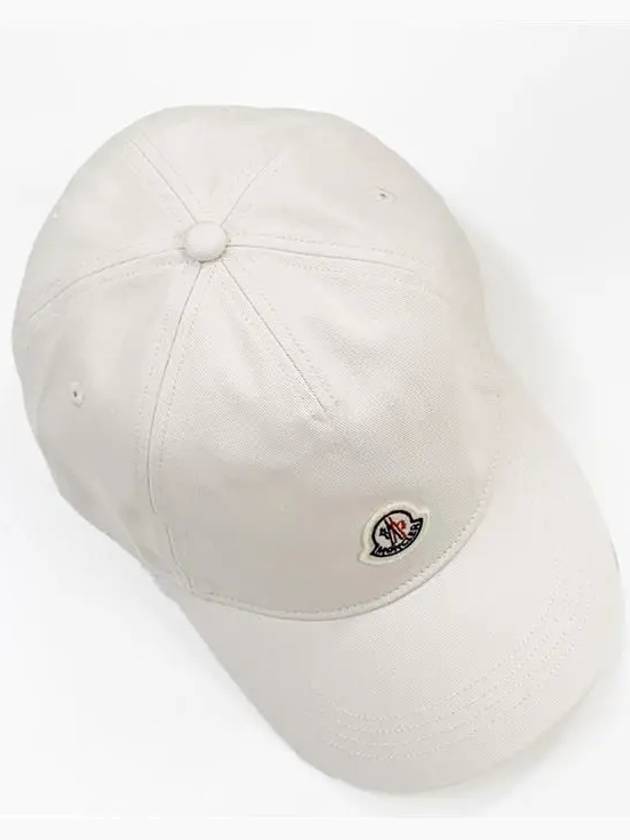 Logo Patch Ball Cap White - MONCLER - BALAAN 5