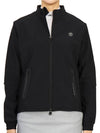 women's brushed zip-up jacket black - HYDROGEN - BALAAN 3