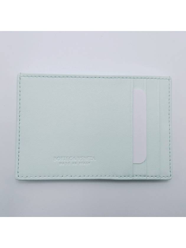 Intrecciato Leather Card Holder Light Green - BOTTEGA VENETA - BALAAN 3