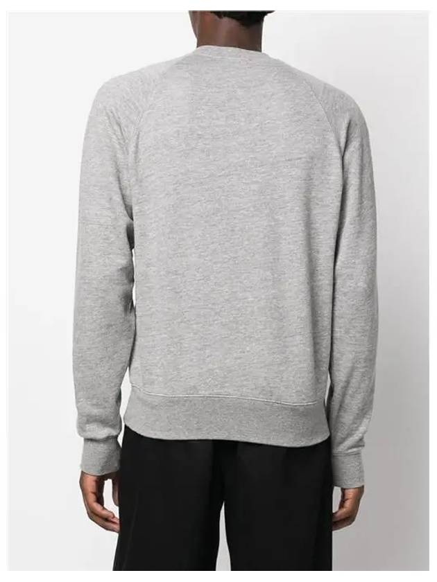 Brushed Back Cotton Blend Sweatshirt Melange - TOM FORD - BALAAN 5