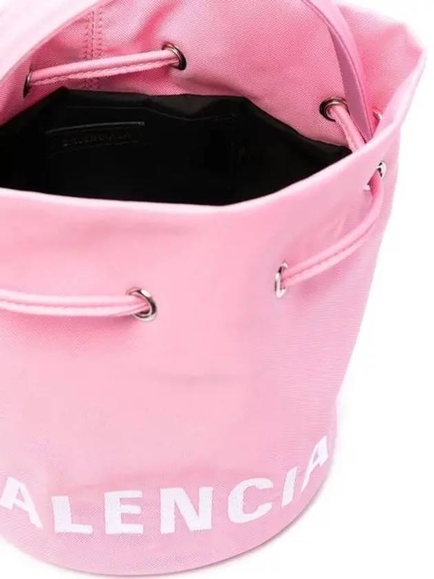 Wheel XS Drawstring Bucket Bag Pink - BALENCIAGA - BALAAN 5