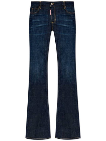 Dsquared2 Jeans Medium Waist Flare, Women's, Navy Blue - DSQUARED2 - BALAAN 1