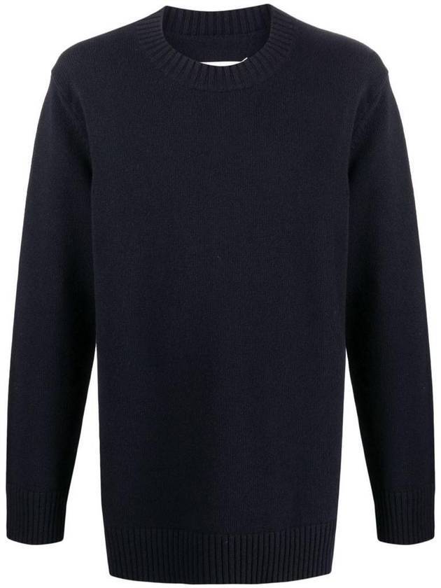 Back Stitch Wool Knit Top Navy - MAISON MARGIELA - BALAAN 2