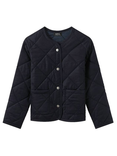 WoMen's Quilted Buttoned Jacket Navy - A.P.C. - BALAAN 2