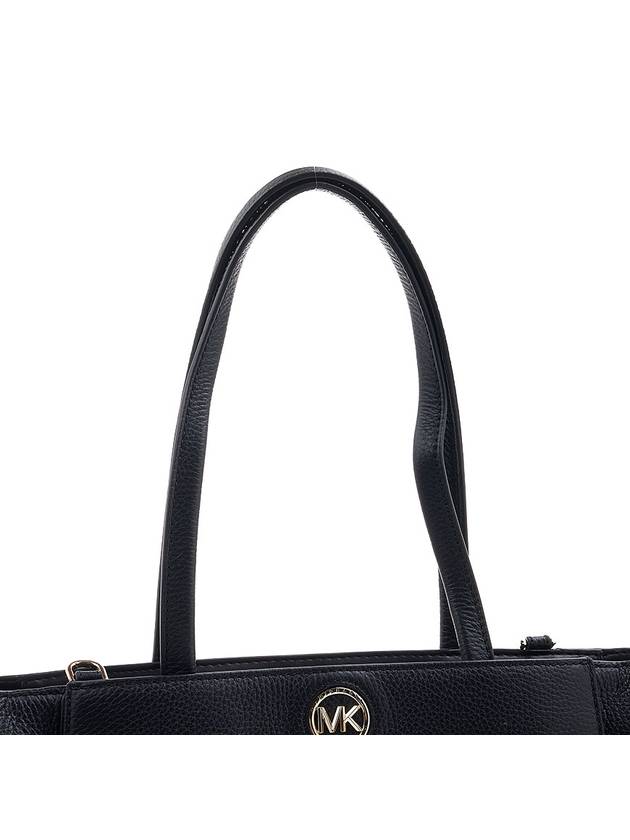 Carmen Large Pebbled Leather Tote Bag Black - MICHAEL KORS - BALAAN 9