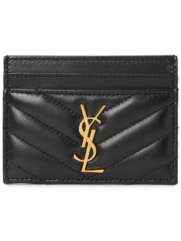 Cassandre Matelasse Lambskin Card Wallet Black - SAINT LAURENT - BALAAN 2