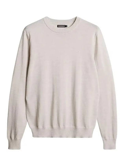 Men's Keane Crew Neck Merino Sweater Moonbeam - J.LINDEBERG - BALAAN 2