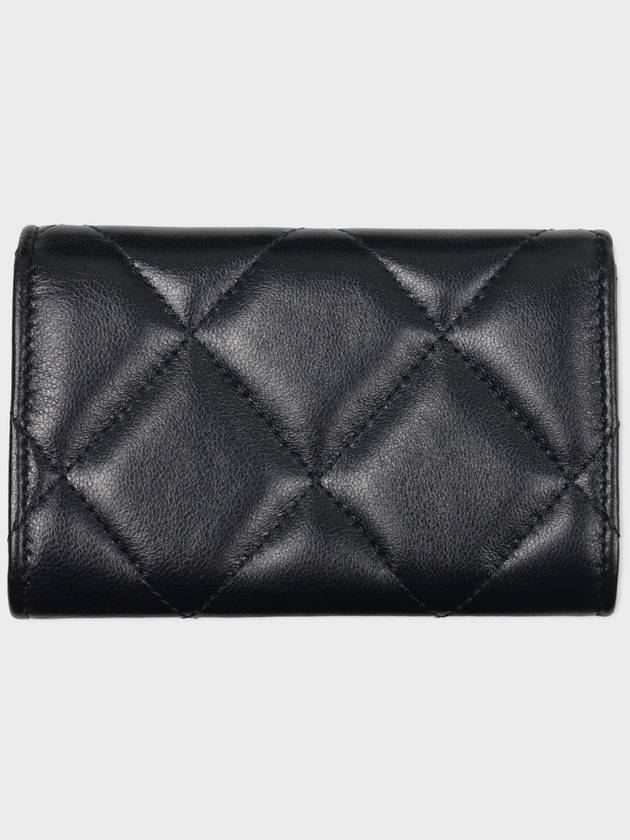 19 Gold Hardware Lambskin Flap Card Wallet Black - CHANEL - BALAAN 8