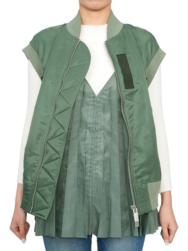 Nylon Twill Vest Green - SACAI - BALAAN 6