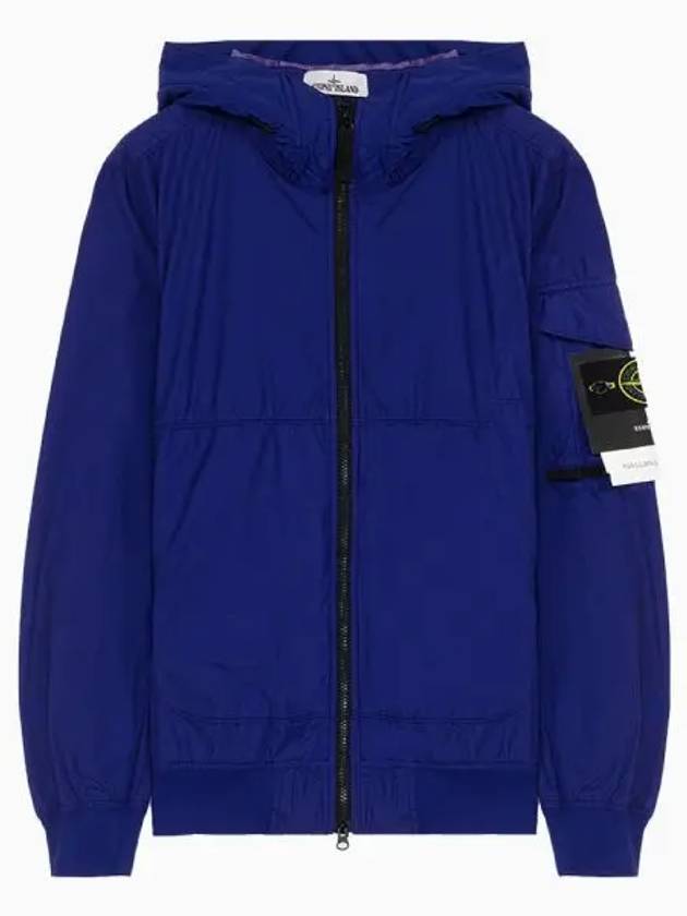 Men's Wappen Patch Naslan Watro Hooded Jacket Ultra Marine Blue - STONE ISLAND - BALAAN 2