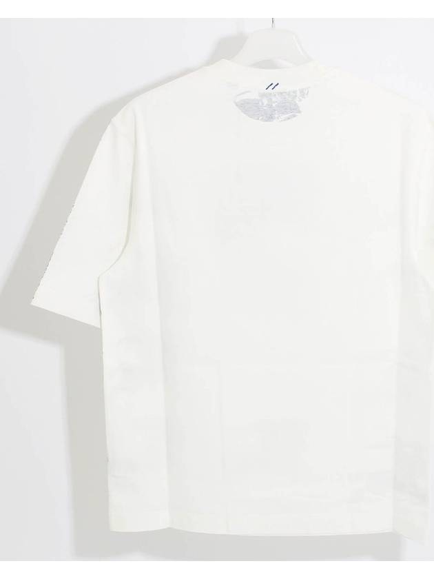 Equestrian Knight Print Cotton Short Sleeve T-Shirt White - BURBERRY - BALAAN 3