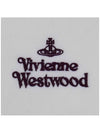 Embroidered Logo Wool Muffler White 81030007 A401 - VIVIENNE WESTWOOD - BALAAN 4