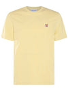 Fox Head Patch Classic Short Sleeve T-Shirt Yellow - MAISON KITSUNE - BALAAN 1