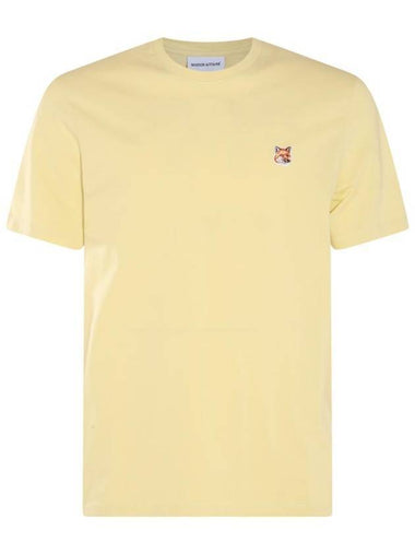 Fox Head Patch Classic Short Sleeve T-Shirt Yellow - MAISON KITSUNE - BALAAN 1